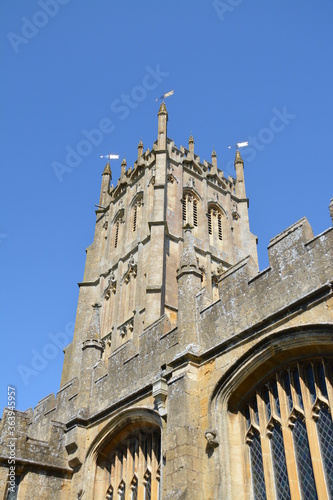 England, Gloucestershire, Cotswolds, Chipping Campden, houses and church