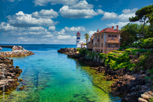 Photography view of Santa Marta beach in Cascais
