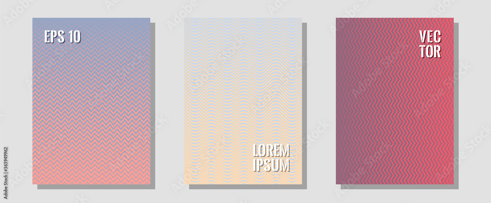 Halftone gradient texture vector cover layouts. Halftone gradient texture vector cover layouts.