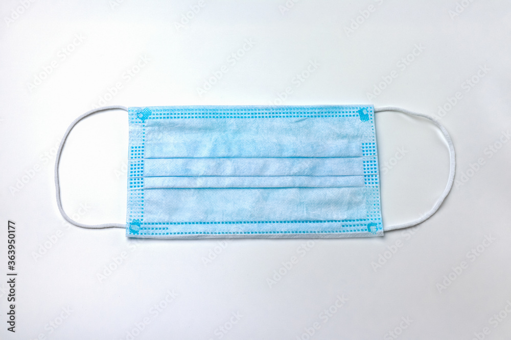 medical mask on a white background isolate macro medical mask on a white background isolate macro