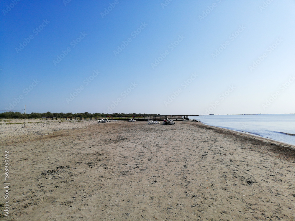 Sulina Beach - the most beautiful wild beach in civilized Romania. Tourists go there for the fine sand and beautiful scenery from the Danube to the Black Sea