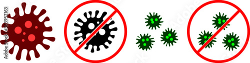 Corona Virus Germ Bugs Antivirus Vector Art
