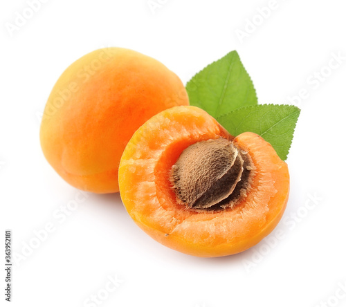 Ripe apricots macro