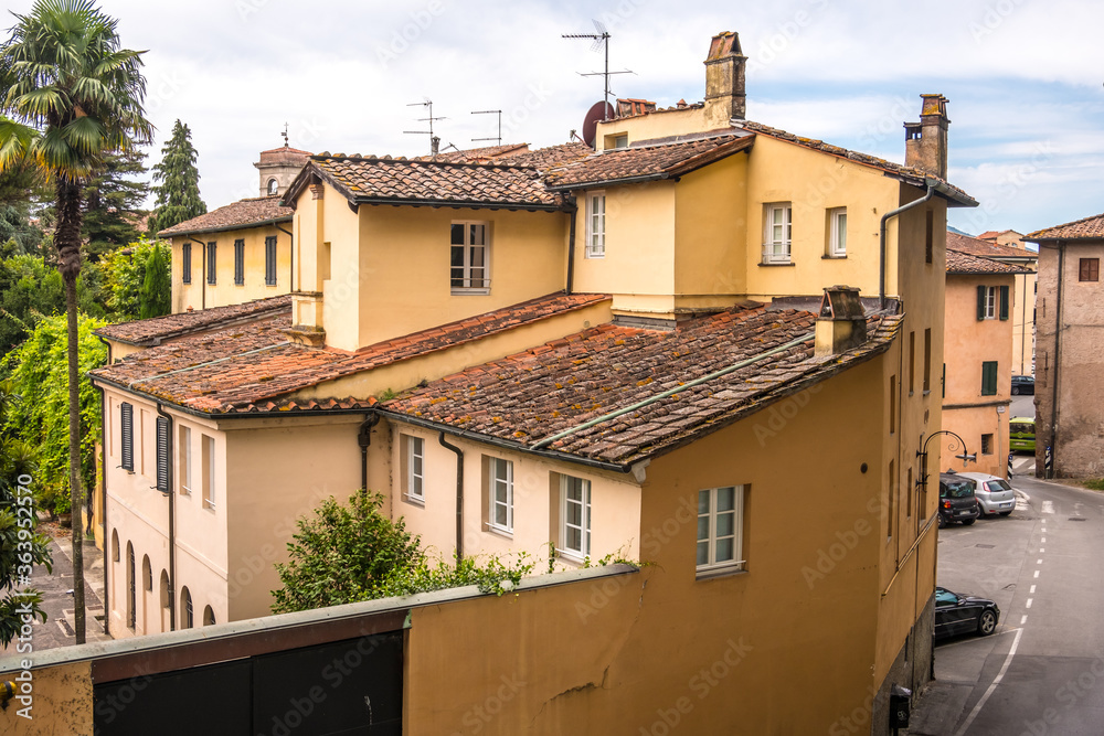 Old buildings in Lucca, Tuscany, Italy