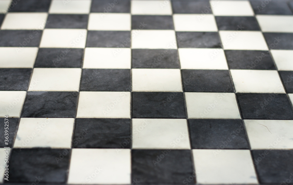 Fototapeta premium Tile for play the game of chess. Checkered background