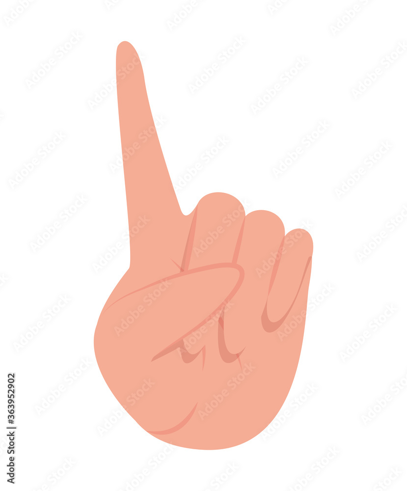 one sign with hand design of People arm finger person learn communication healthcare theme Vector illustration one sign with hand design of People arm finger person learn communication healthcare theme Vector illustration