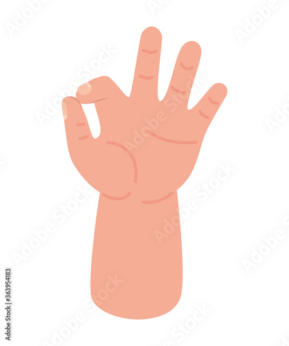 okey hand design of People arm finger person learn communication healthcare theme Vector illustration