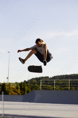 Skater doing an amazing trick