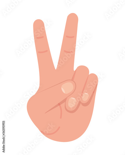 peace and love hand design of Hippie art and creative theme Vector illustration