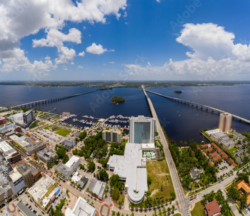 Beauty shot of Fort Myers Florida aerial photo