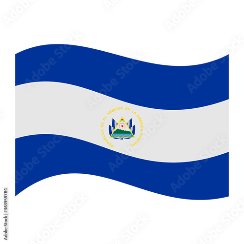 El savador set flags of countries in america continent icon vector symbol of country illustration isolated white background