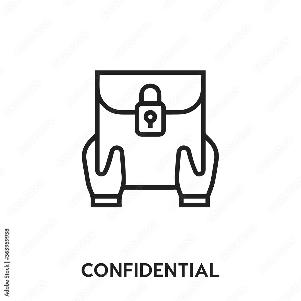 confidential vector icon. confidential sign symbol. Modern simple icon element for your design	