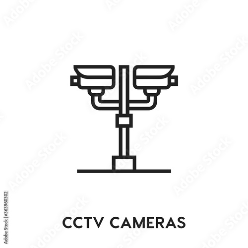 cctv camera vector icon. cctv camera sign symbol. Modern simple icon element for your design 