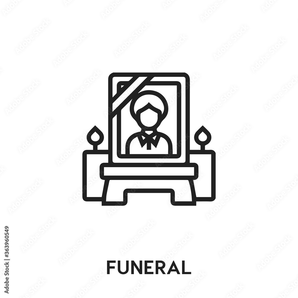 funeral vector icon. funeral sign symbol. Modern simple icon element for your design funeral vector icon. funeral sign symbol. Modern simple icon element for your design
