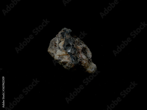 Mountain minerals on a black background