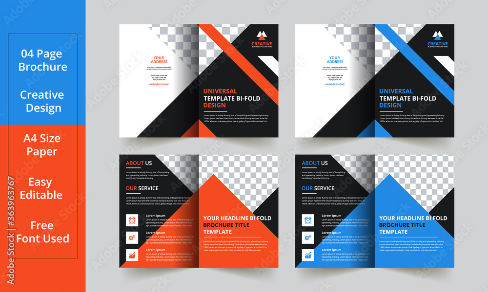 Best business bi-Fold Brochure Templates for Your Business modern and creative business brochure design template
