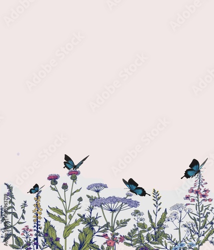 Canvas Print floral background