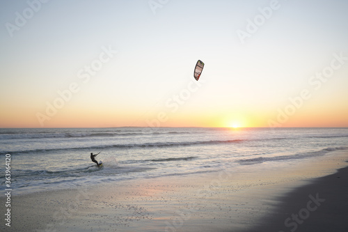 Photography Kite surfing in Atlantic ocean in Cape Town