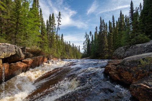 Waterfall "Hume-Blake" in the Grands-Jardins national park, Quebec