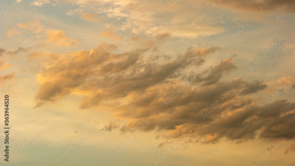 altostratus clouds during golden hour.