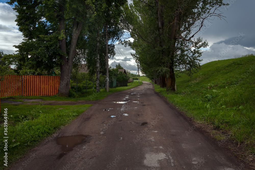 The city of Suzdal. Village road. Vladimir region. Russia. The city of Suzdal. Village road. Vladimir region. Russia.