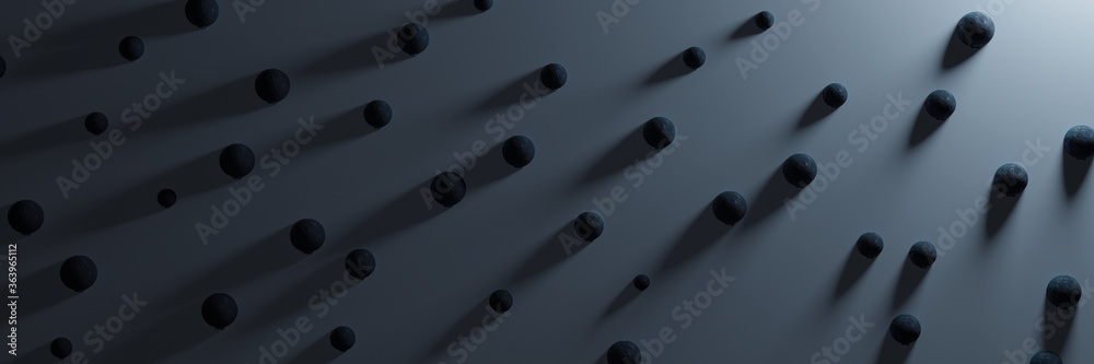Render with a long background with blueberries and shadows Render with a long background with blueberries and shadows