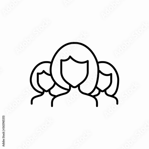 Outline group human icon.Group human vector illustration. Symbol for web and mobile