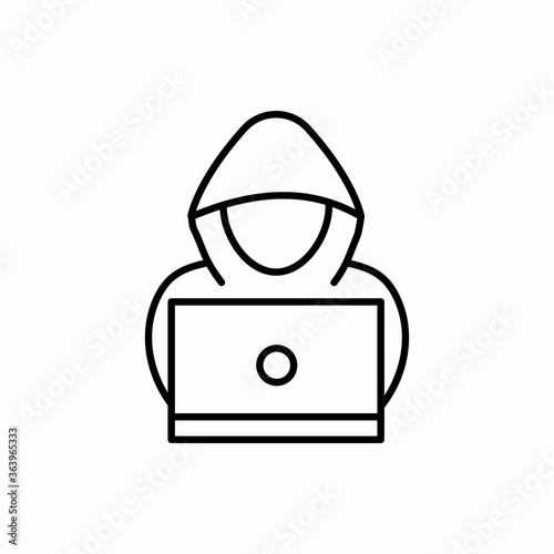 Outline hacker icon.Hacker vector illustration. Symbol for web and mobile