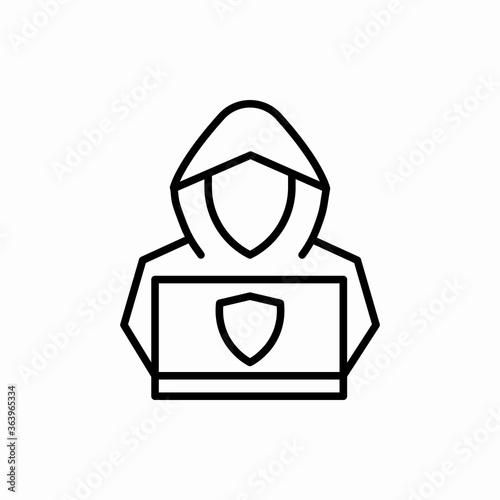 Outline hacker icon.Hacker vector illustration. Symbol for web and mobile