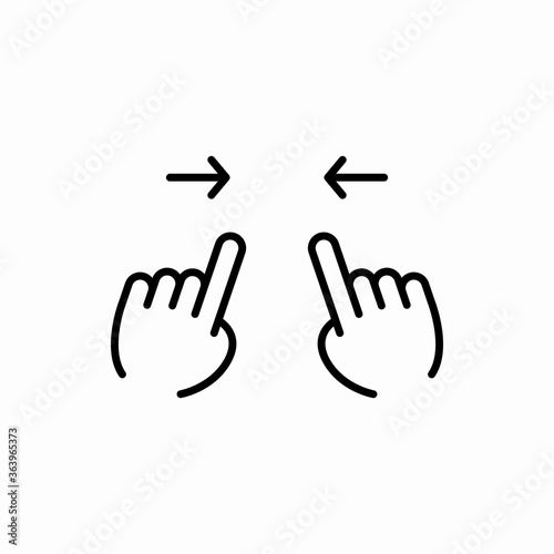Outline hand scroll icon.Hand scroll vector illustration. Symbol for web and mobile