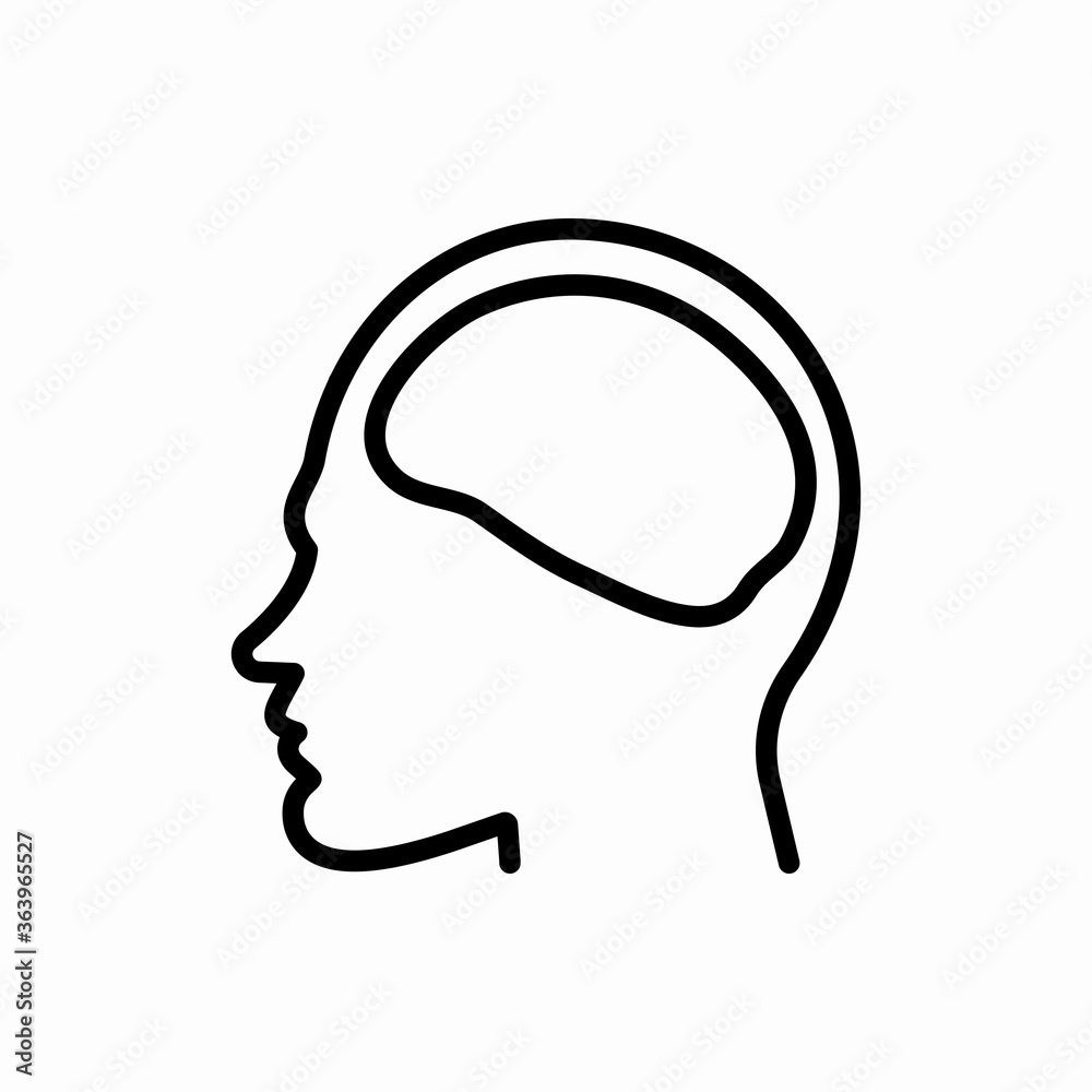 Outline head in brain icon.Head in brain vector illustration. Symbol for web and mobile Outline head in brain icon.Head in brain vector illustration. Symbol for web and mobile