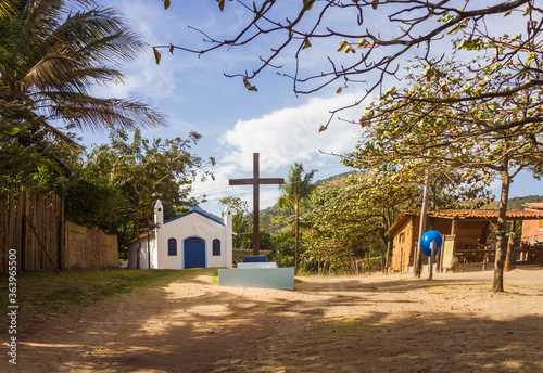 Old church in a brazilian traditional community photo