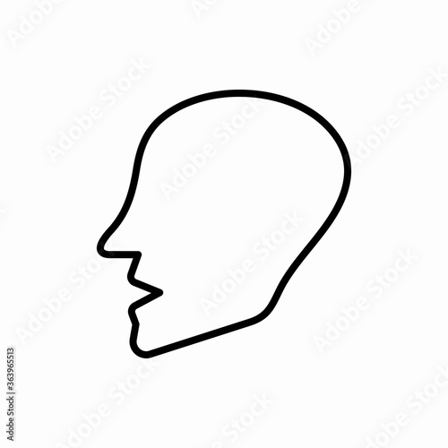 Outline head icon.Head vector illustration. Symbol for web and mobile