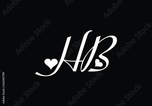 H B Initial Letter Logo design, Graphic Alphabet Symbol for Corporate Business Identity