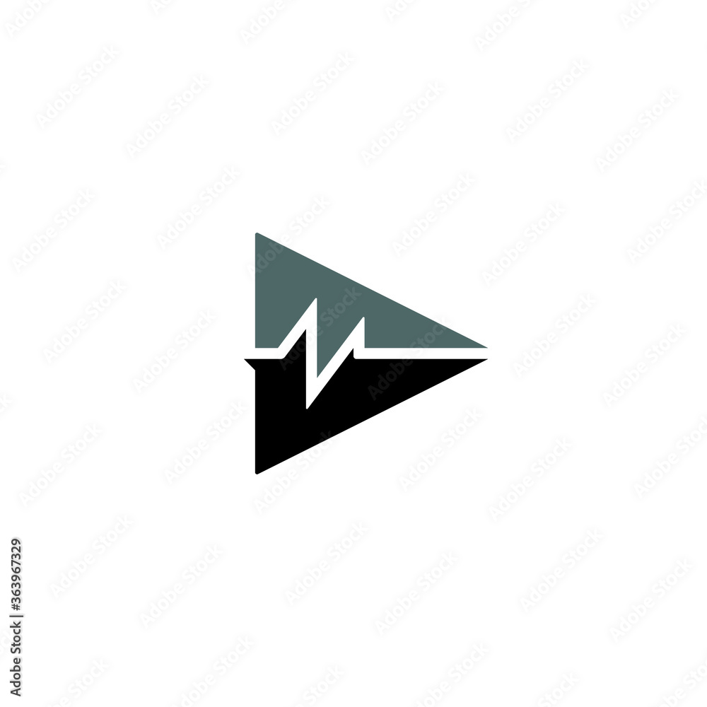 Play Symbol and Soundwave logo / icon design Play Symbol and Soundwave logo / icon design