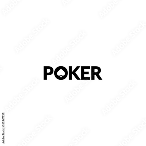a simple Poker wordmark logo design