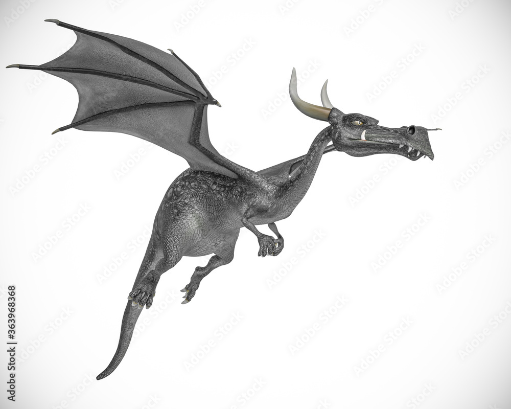 Naklejka premium dragon cartoon thinking