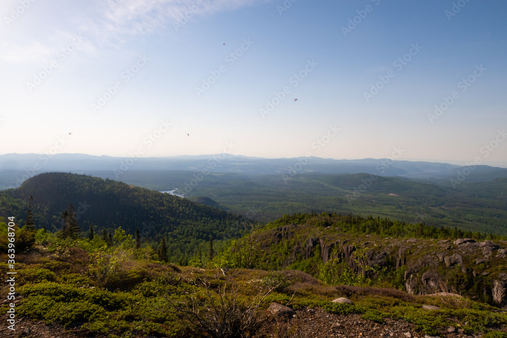 Naklejka premium Beautiful view from the summit of