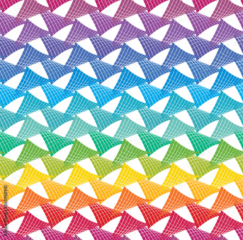 Rainbow seamless pattern with abstract elements. Vector  background.