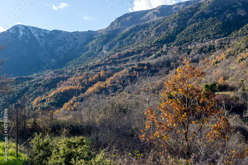 Mountains in a winter, sunny day (Greece, Peloponnese).