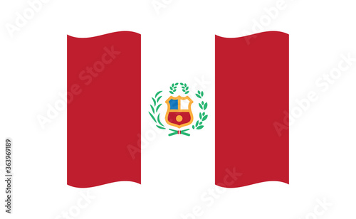 Flag of Peru. Peruvian national symbol vector illustration.