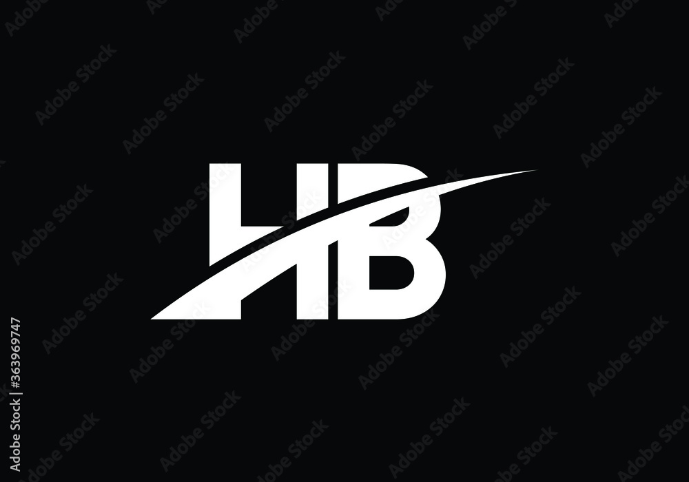 H B Initial Letter Logo design, Graphic Alphabet Symbol for Corporate Business Identity