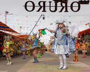 Keuken achterwand Carnaval Gemaskerde dansers Oruro carnaval Bolivia  © Agata Kadar