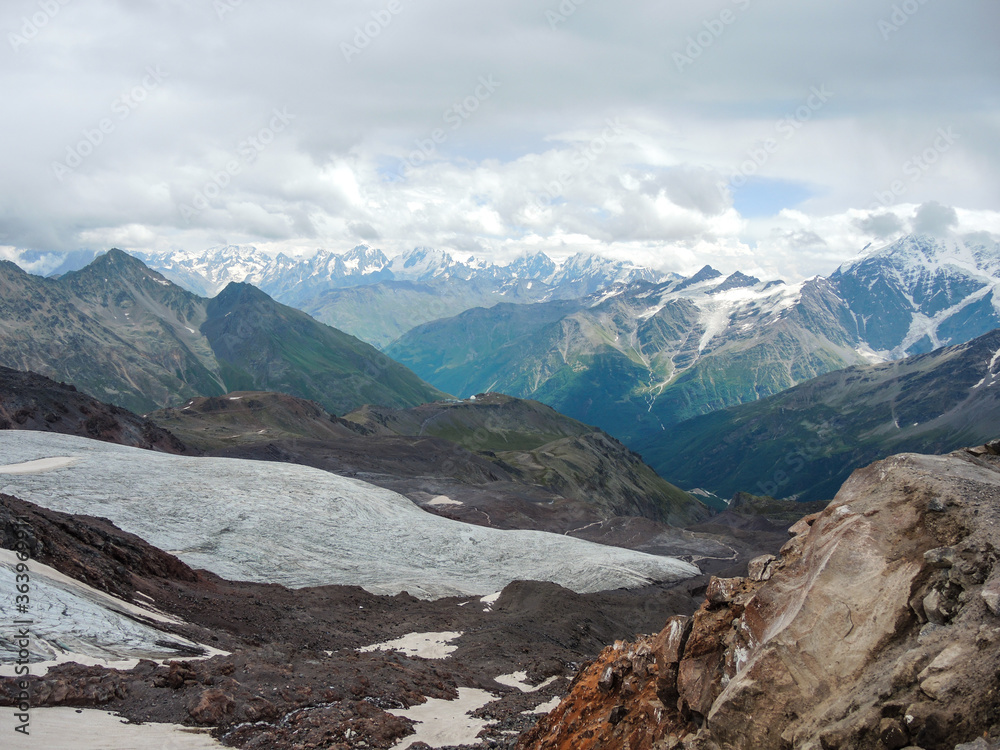 Obraz premium North Caucasus, mountain landscape, Elbrus