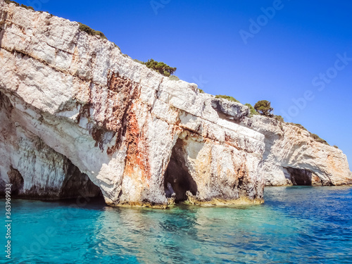 Blue caves in Zakynthos, Greece, Cape Skinari 