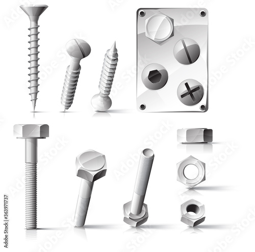 Vector bolts, nuts & screws