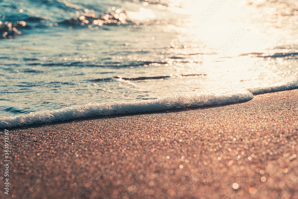 Close up view of sea wave at sunset. Holiday and summer background. Close up view of sea wave at sunset. Holiday and summer background.