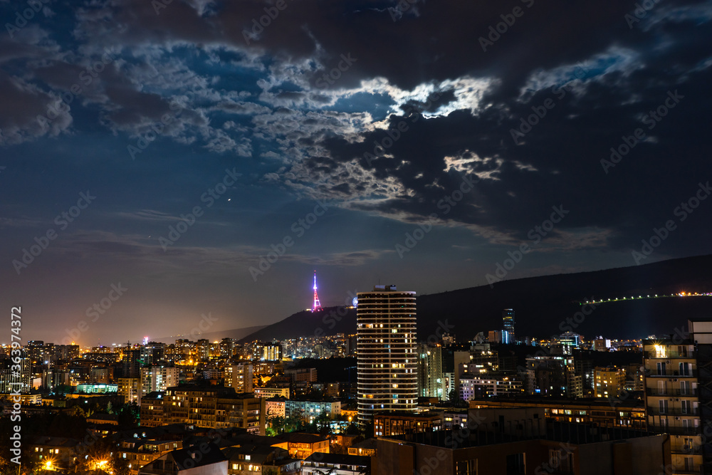 Tbilisi city in the night