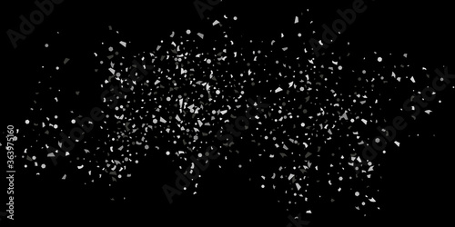 Silver confetti.