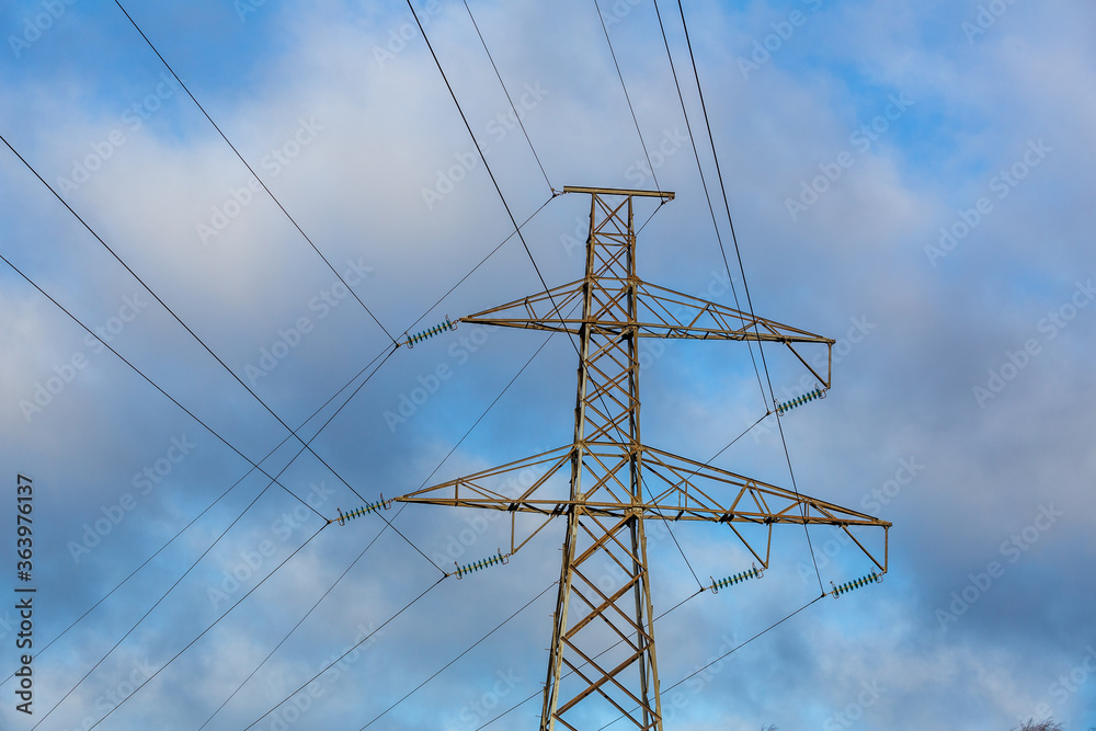 High power line post in steel High power line post in steel